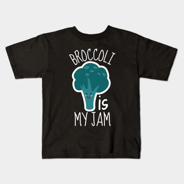 Broccoli Is My Jam Funny Kids T-Shirt by DesignArchitect